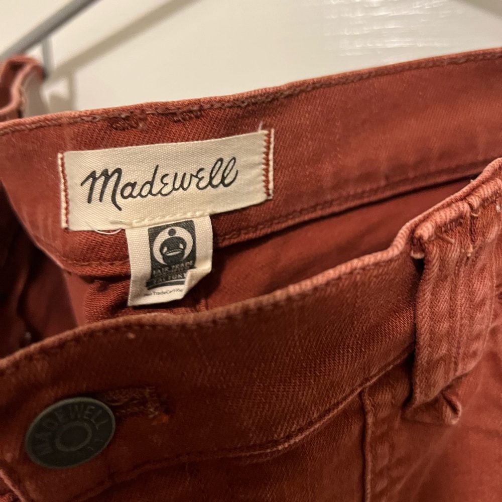 Madewell Rust Red High-Rise bootcut pants - Picture 4 of 8